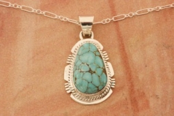 Genuine Number 8 Mine Turquoise Navajo Pendant